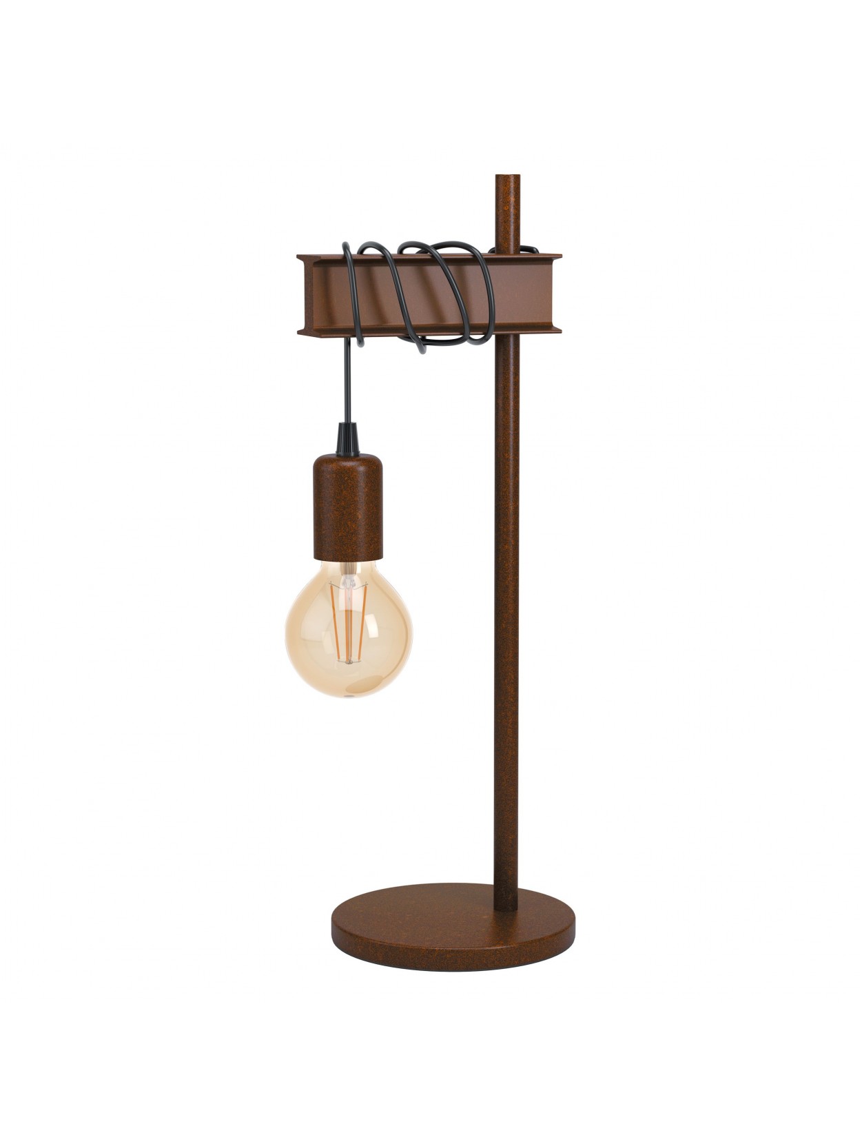 Lampada da tavolo vintage design rustico in legno 3 luci GL0214