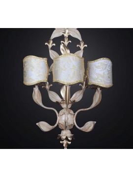 Classic wall light in ivory and gold wrought iron with 3 lights BGA 2431 / a3d3