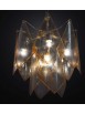 Classic 5 lights gold fusion glass chandelier BGA 2373/12f
