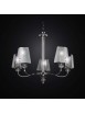 Modern design crystal and fusion glass chandelier with 5 lights BGA 2370/5c