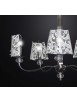 Modern design crystal and fusion glass chandelier with 5 lights BGA 2370/5g