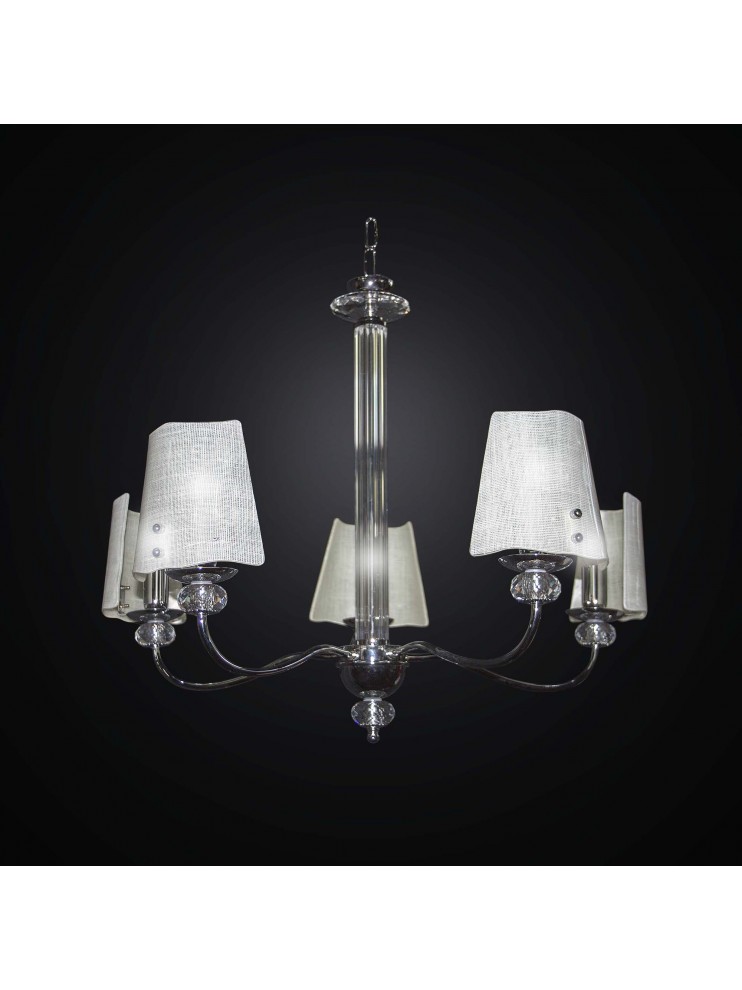 Modern design crystal and fusion glass chandelier with 5 lights BGA 2370/5t