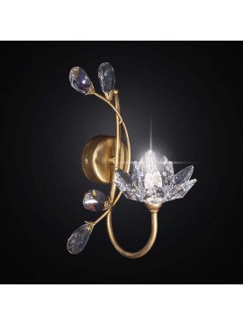 Classic gold and crystal wall light with 1 light BGA 2201/a1 swarovsky design
