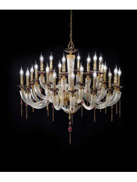 Lampadario classico lusso cristallo a 24 luci luxury m004 oro swarovsky