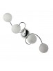 Modern chrome ceiling lamp with white spheres 4 lights luxury lgt 068