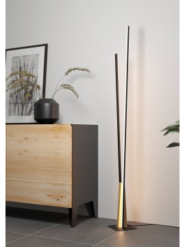 Modern black and light wood design led floor lamp GL1647