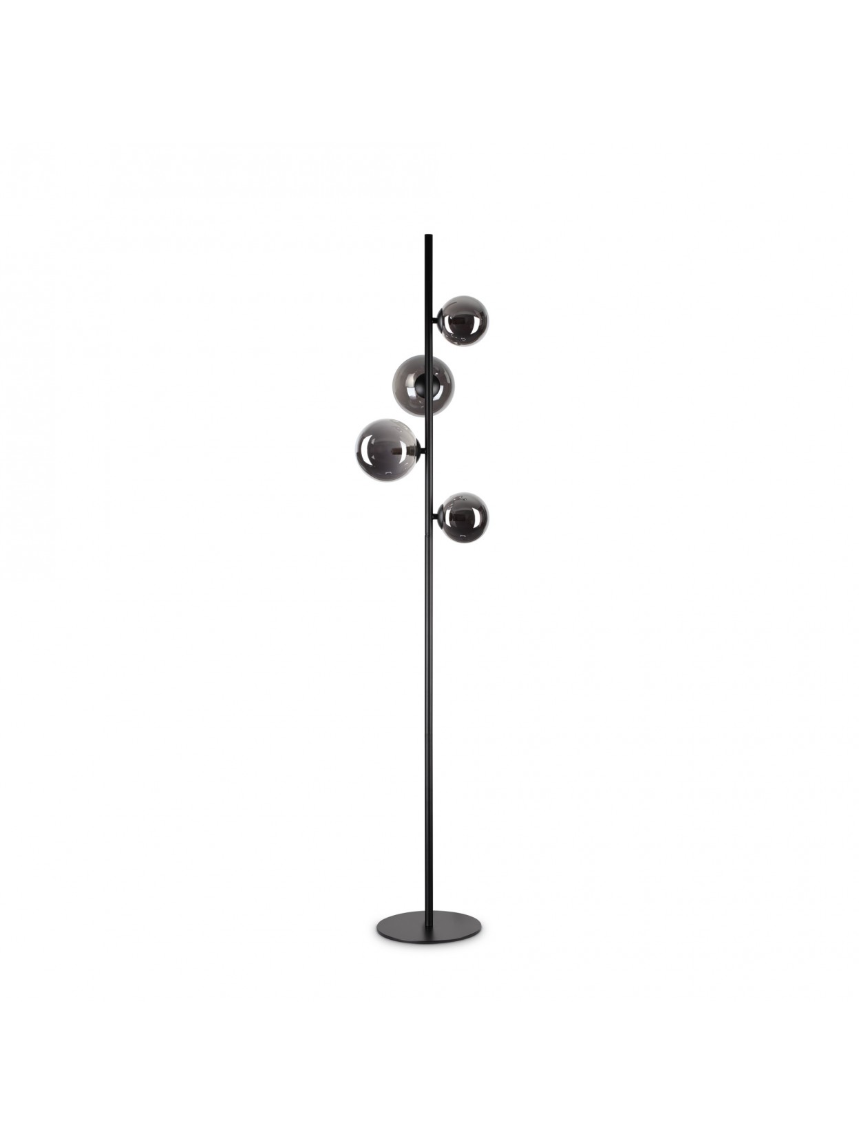 Monotonous Intestines audible Piantana moderna design minimal nero con sfere 4 luci DL1793
