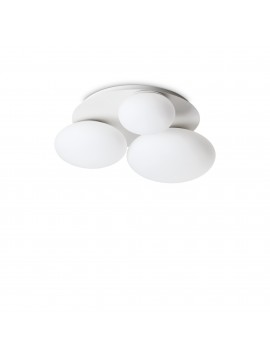 Modern design white ceiling lamp with 3 light spheres DL1818