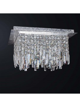 Silver leaf ceiling light cascade of swarovsky design crystals 12 lights BGA 3417