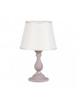 Classic table lamp in dove gray shabby chic wood 1 light esse 817 / bp