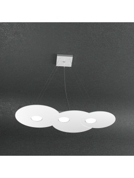 Lampadario moderno 3 luci design bianco tpl 1128-s3r