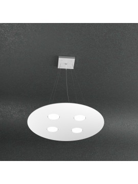 Lampadario moderno 4 luci design bianco tpl 1128-s4t