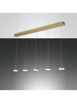 Lampadario a sospensione moderno led ottone 5 luci per cucina soggiorno FB-0121