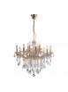 Classic chandelier 12 lights Florian crystal gold