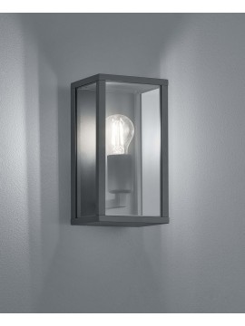 Modern anthracite and glass outdoor wall light 1 light for veranda TR476