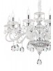 Contemporary crystal chandelier 10 lights Negresco chrome