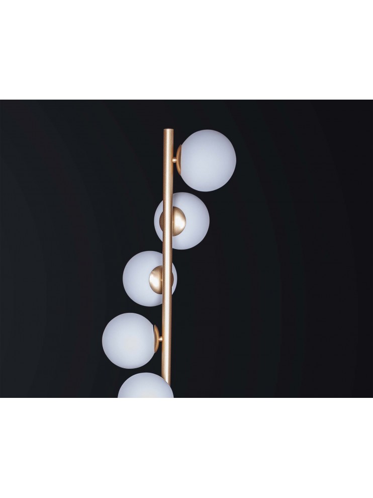 Modern gold floor lamp with glass spheres with 6 lights BGA 3469-pt