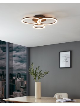 Modern LED ceiling light with black circles design GL1705