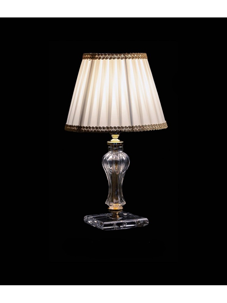 Classic table lamp in transparent gold crystal with 1 light CL005