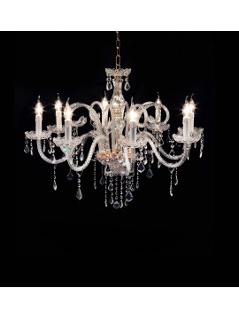 Classic chandelier in transparent gold crystal with 8 lights CL007