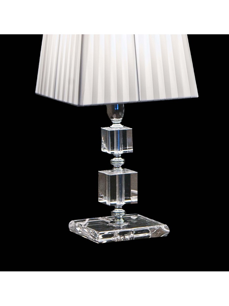 Contemporary table lamp in transparent chrome crystal with 1 light CL025