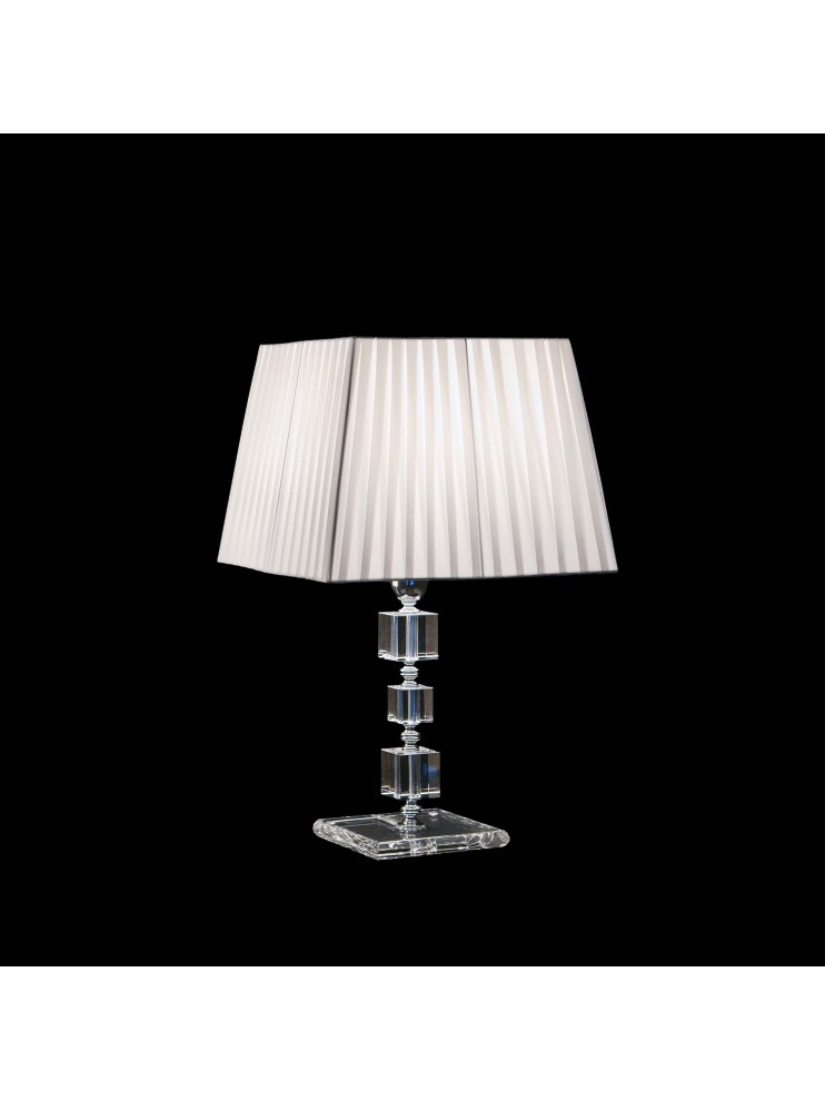 Large contemporary lamp in transparent chrome crystal with 1 light CL026