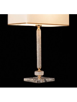 Large classic lamp in crystal and transparent gold rhinestones, 1 light CL062