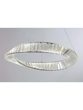 Modern LED chandelier 1 circle in chromed crystal luxury lgt 098