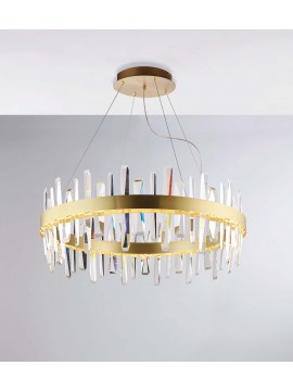 Modern LED chandelier in gold crystal d.80cm luxury lgt 099