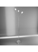 Modern 3 lights floor lamp with tl 1011-t3ht glass