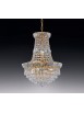 Lampadario in cristallo trasparente 6 luci oro Voltolina New Orleans