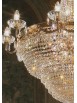 Lampadario in cristallo classico 19 luci oro Voltolina Pegaso Impero