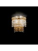 Classic crystal sconce 2 lights gold Voltolina Beethoven