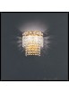 Applique in cristallo classico a 2 luci oro con pendenti Voltolina Amsterdam