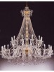 Lampadario in cristallo classico 24+12 luci oro Voltolina Dream