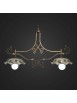 Classic barbell in wrought iron 2 lights BGA 461
