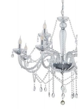 Modern transparent crystal chandelier 12 lights GLO 39102 Basilano