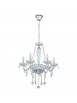 Modern transparent crystal chandelier 6 lights GLO 39099 Basilano