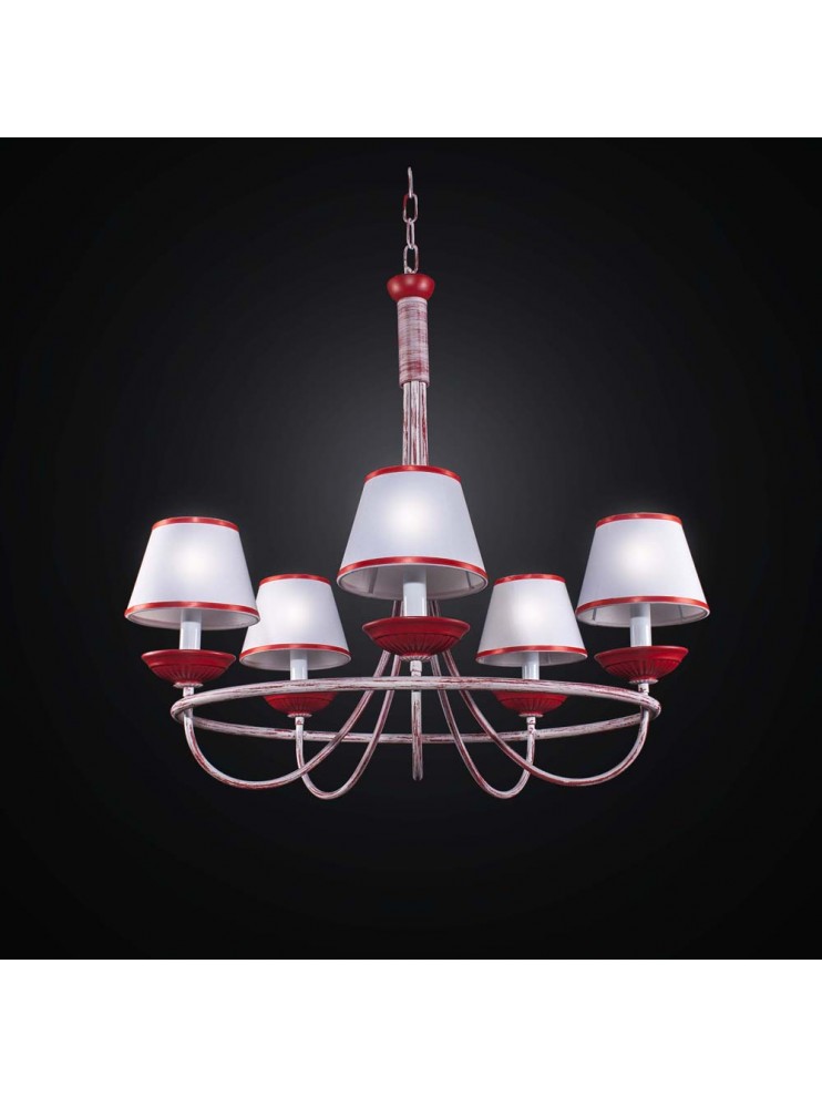contemporary chandelier in wrought iron 5 lights BGA 2553/5