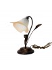 Classic table lamp in wrought iron 1 light Calla glass right