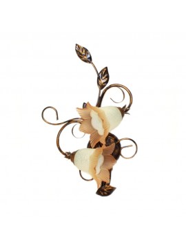 Classic sconce in wrought iron 2 lights Trilly