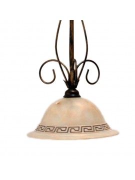 Classic wrought iron chandelier 1 light Marble