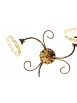 Classic ceiling light in wrought iron 3 lights Marble