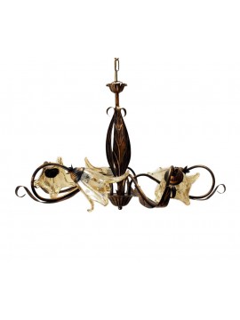 Classic chandelier in wrought iron 5 lights Martina
