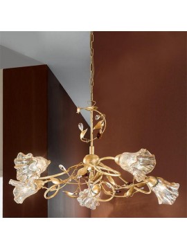 Classic chandelier in wrought iron 5 lights emma-s5