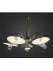 Wrought iron and ceramic chandelier 5 lights BGA 1061