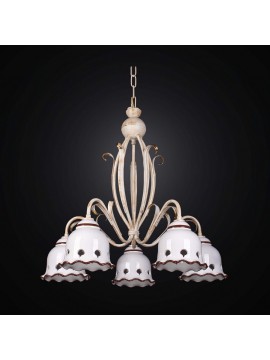 Contemporary wrought iron chandelier 5 lights BGA 2606/5