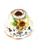 Piatto D.16 decoro Girasoli ceramica siciliana ricambio lampadario